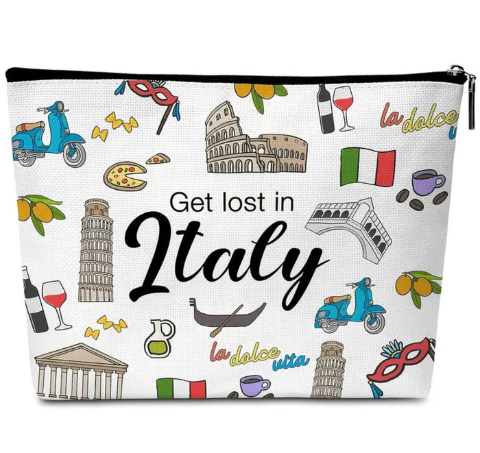 Italy Travel Gift Cosmetic Bag Italy Lovers.
