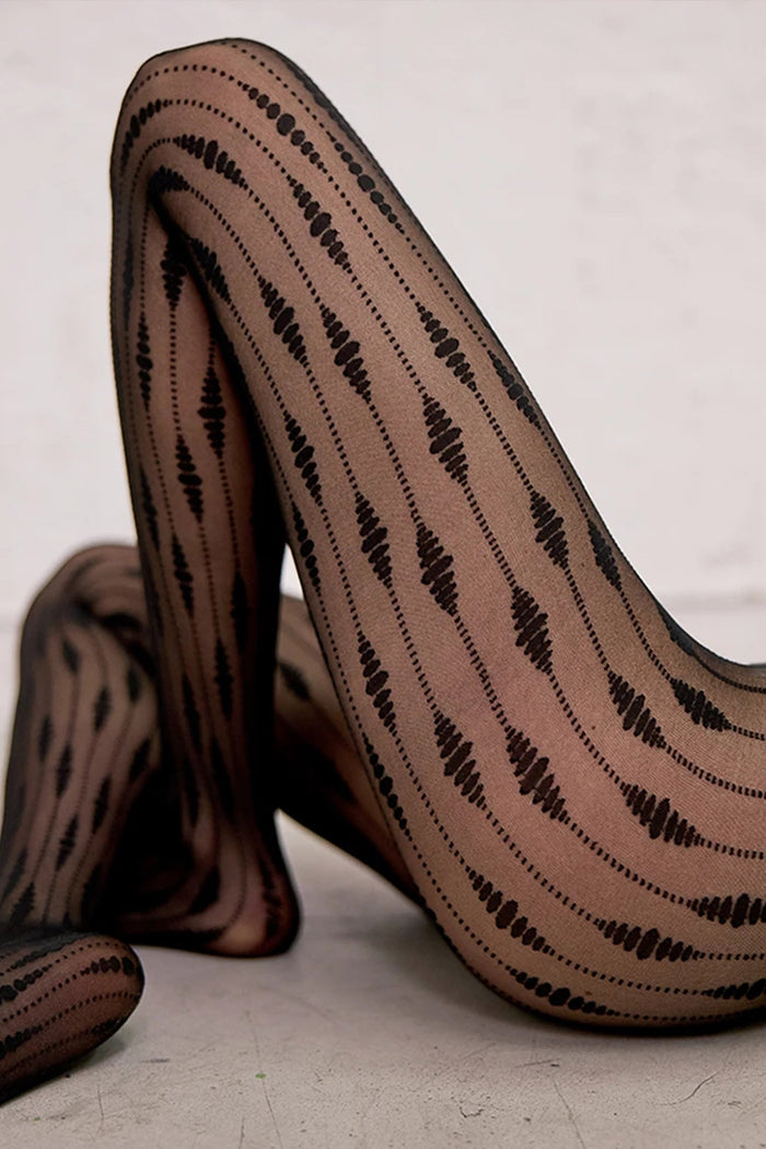 josefin drop tights black by Swedish Stockings on thegreenlabels