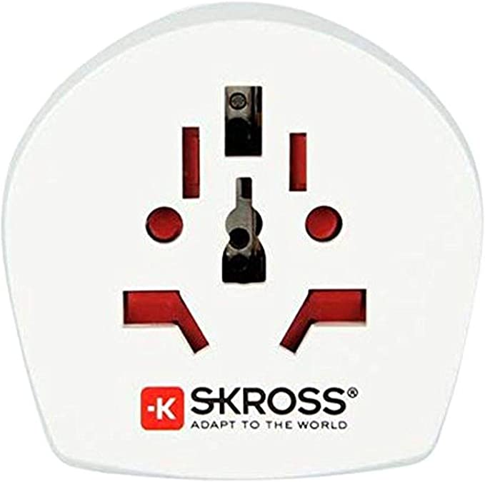 KROSS Country Travel Adapter - World to Europe - white
