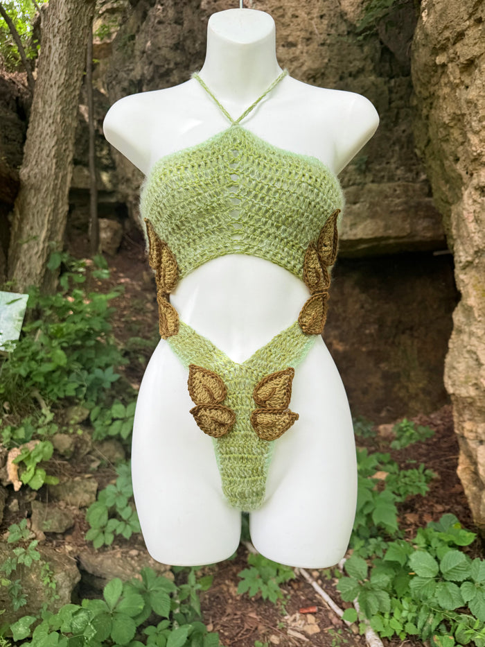 Lacey Forest Babe Bodysuit and Skirt - XS/SM Teal