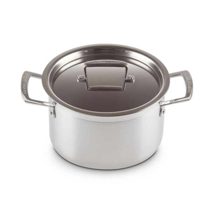 Le Creuset Classic 3 Ply Stainless Steel Deep Casserole - 24cm