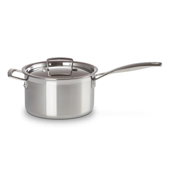 Le Creuset Classic 3 Ply Stainless Steel Saucepan with Lid - 20cm