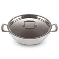 Le Creuset Classic 3 Ply Stainless Steel Shallow Casserole with Lid - 26cm