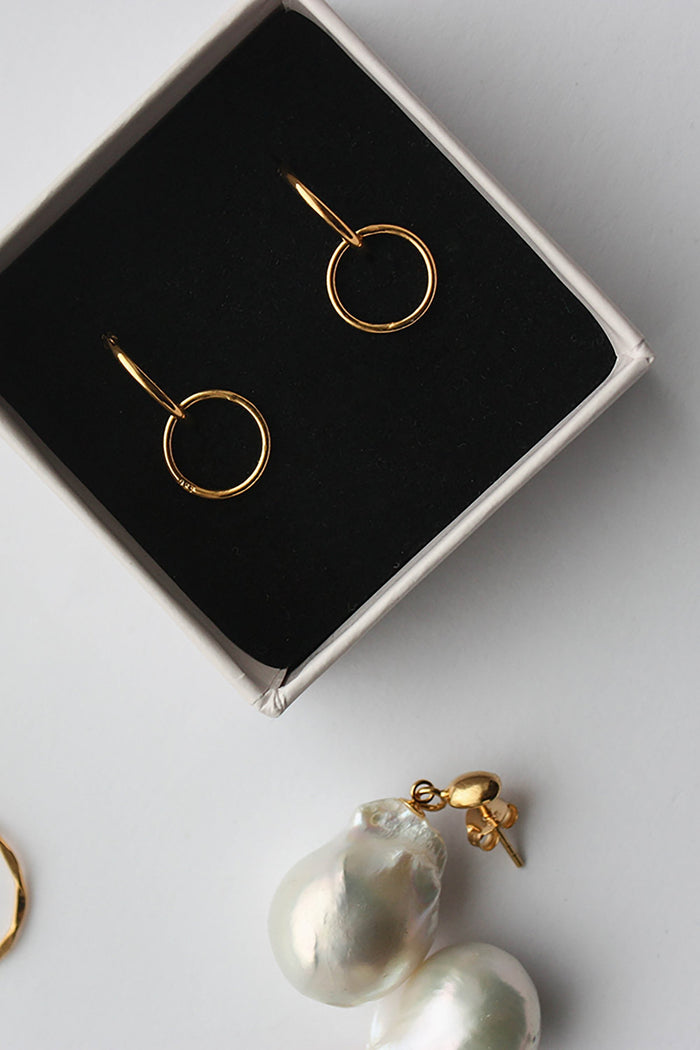 Accessories - Lewis Earring Hoop Gold <br> By Neinties