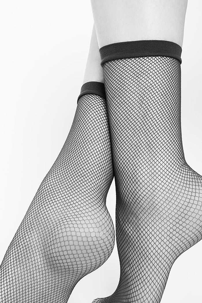 liv net socks black by Swedish Stockings on thegreenlabels.com