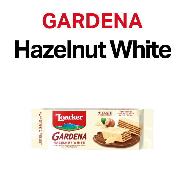 Loacker Gardena Hazelnut White Chocolate Wafers,  Each/1.34 oz (25packs)