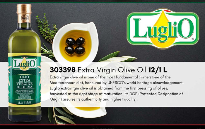 LUGLIO
Olio Luglio - Extra Virgin Olive Oil | Cold Pressed 1Lt. Bottles (12 Per Case)