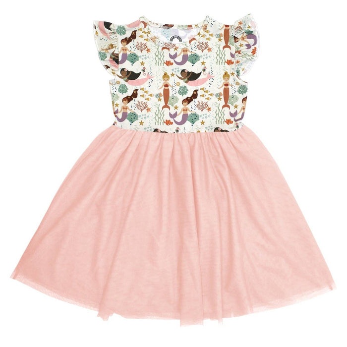 Making Waves Mermaids Girl Tulle Dress Bamboo Kids Clothing: 2/3T
