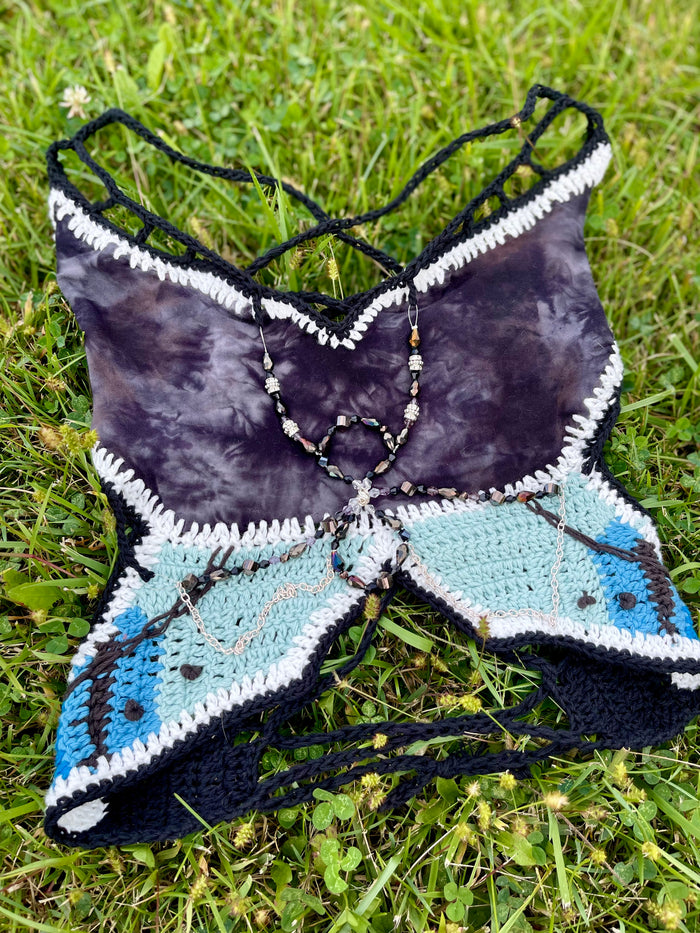 (M/L) Swallowtail Butterfly Lined Top