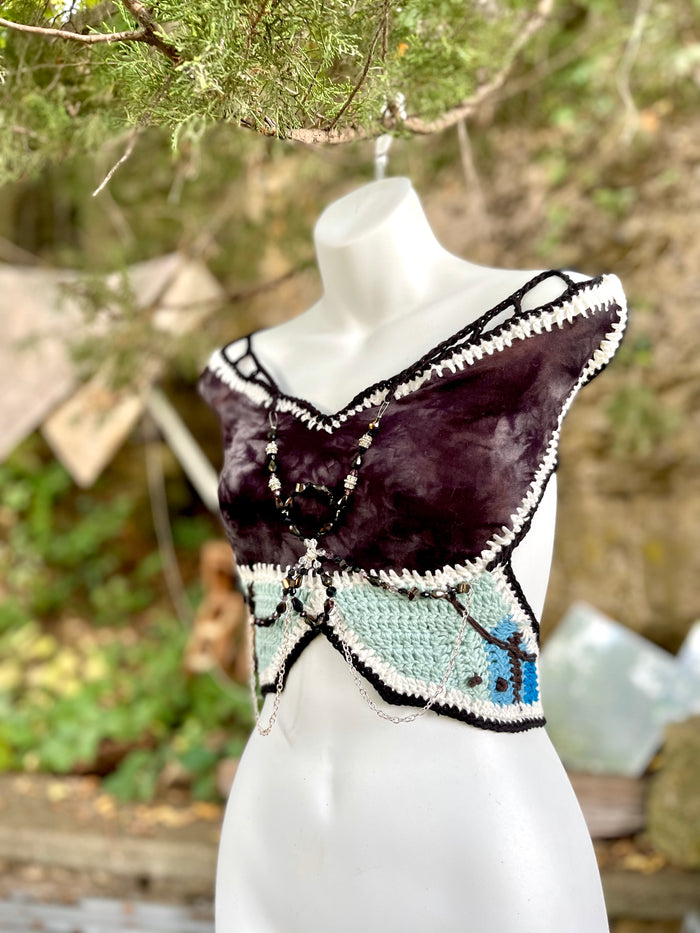 (M/L) Swallowtail Butterfly Lined Top