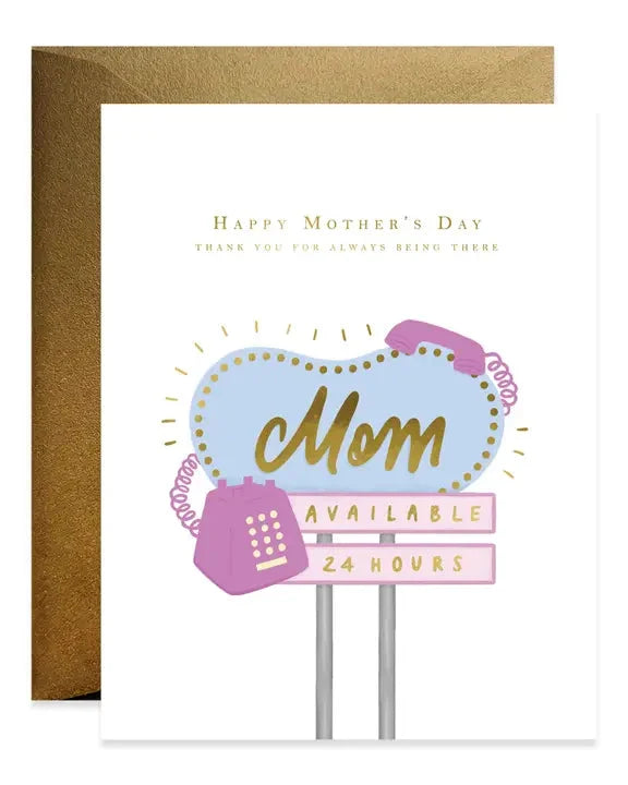 Mom Neon Sign Mother's Day Card
