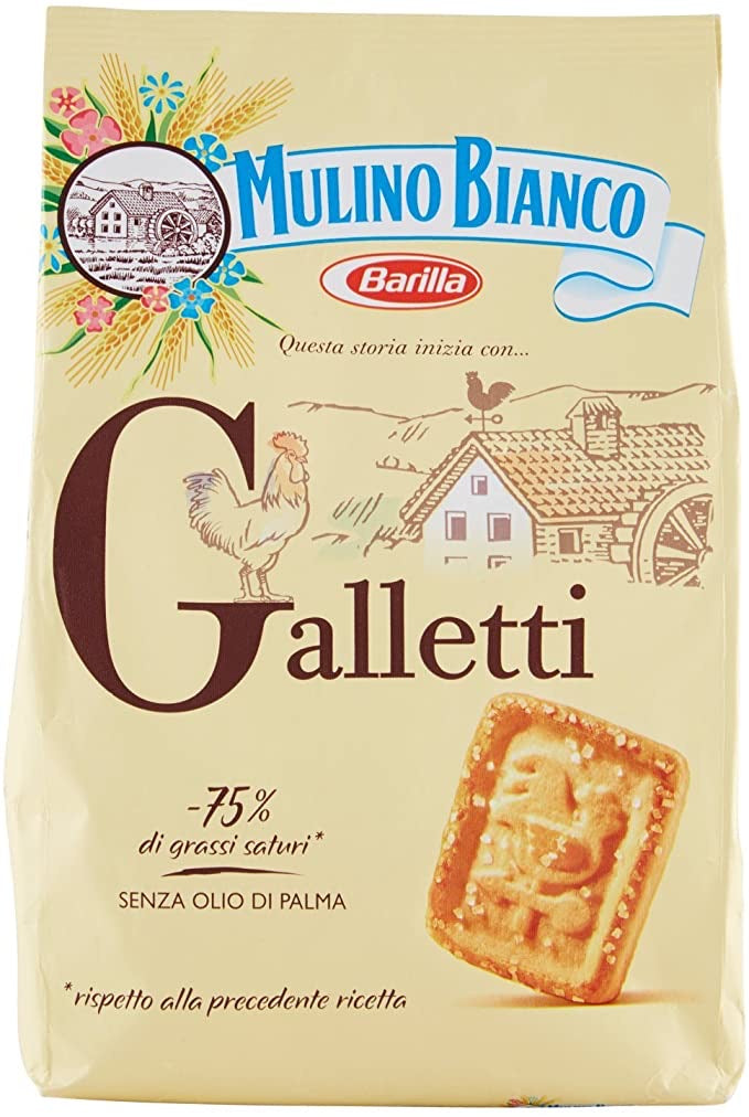 Mulino Bianco Galletti (Case of 10/Packs) 6.35oz Packs.