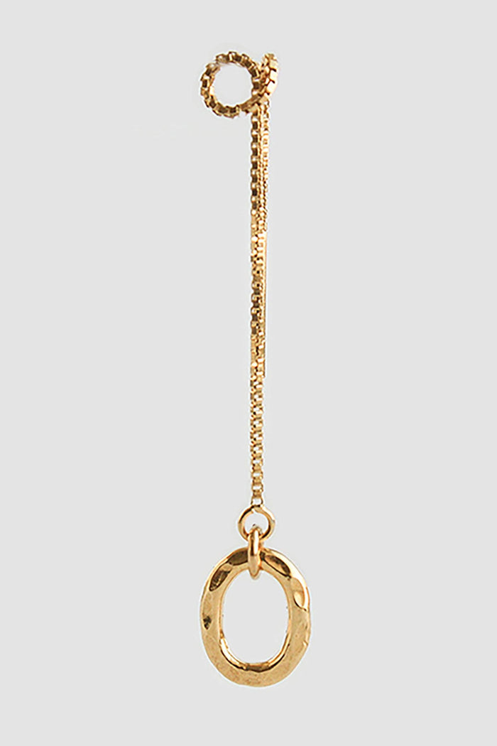 ocean string earring gold by Neinties on thegreenlabels.com