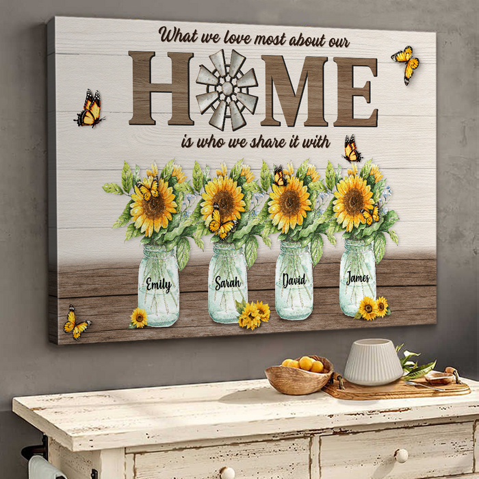 Our Home Sweet Garden - Personalized Customized Canvas - Gift For Family Members, Couples, Lovers