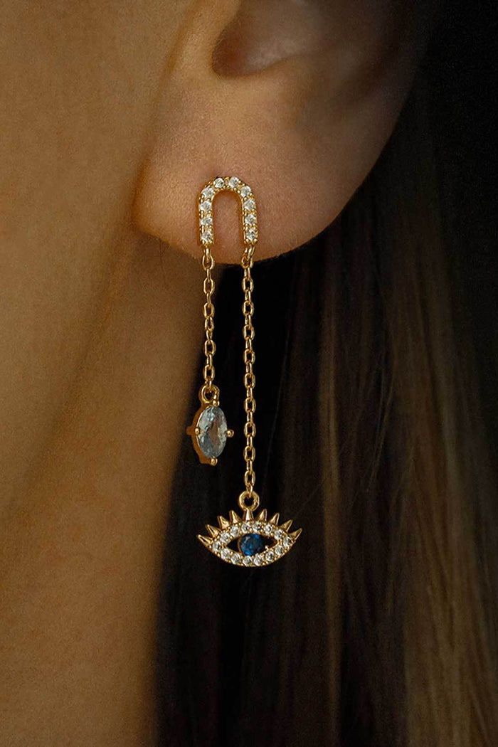 out of space earring gold <br> by sunny afternoon