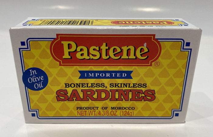 Pastene Boneless and Skinless Sardines - 4 3/8 oz (12-Pack Case)