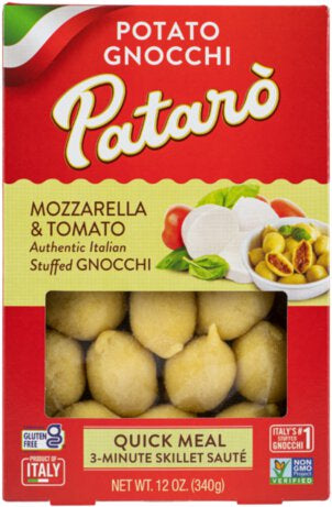 Pataro / MOZZARELLA & TOMATO STUFFED GNOCCHI 340gr. (Case of 6 Packs )