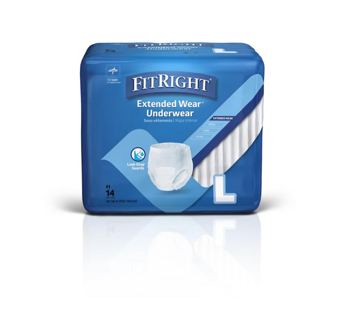Protection Plus Overnight Protective Underwear, Large, 40 - 56 Inch, Bag of 14 17724115