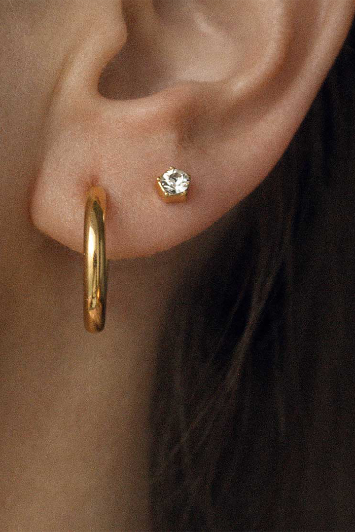 raindrop stud gold by neinties on thegreenlabels.com