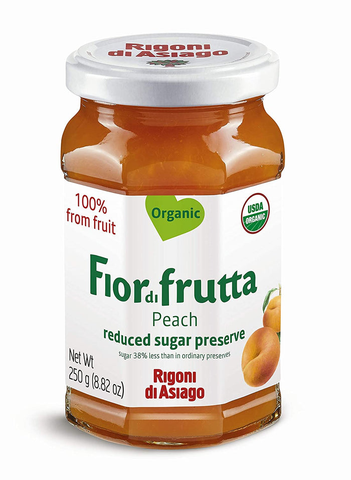 Rigoni Organic Peach Fruit Spread 8.8 oz (Case of 6)