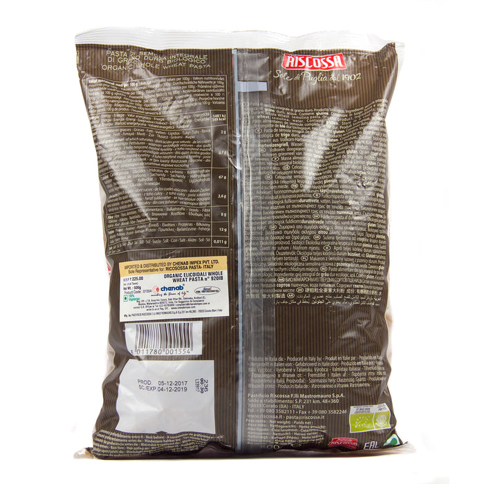 Riscossa Organic Elicoidali Whole Wheat Pasta N°20 (Case of 20-Packs)