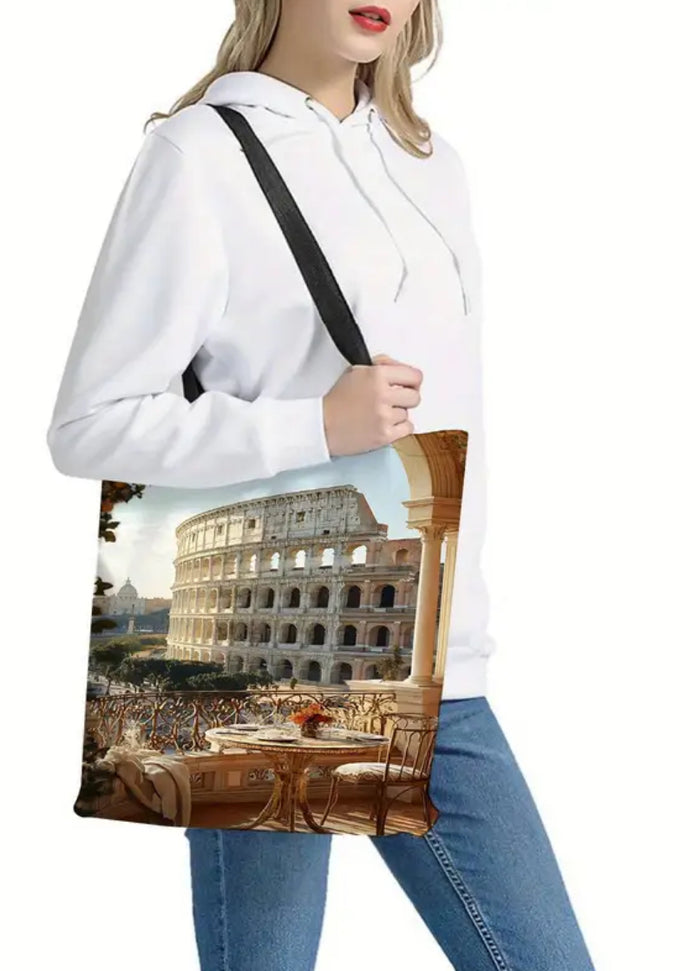 Rome, Italy Colosseum  Tote Bag - Durable Polyester Shoulder Handbag