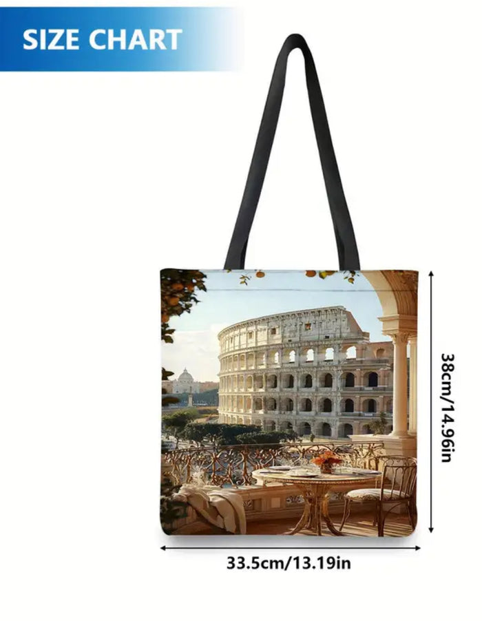Rome, Italy Colosseum  Tote Bag - Durable Polyester Shoulder Handbag