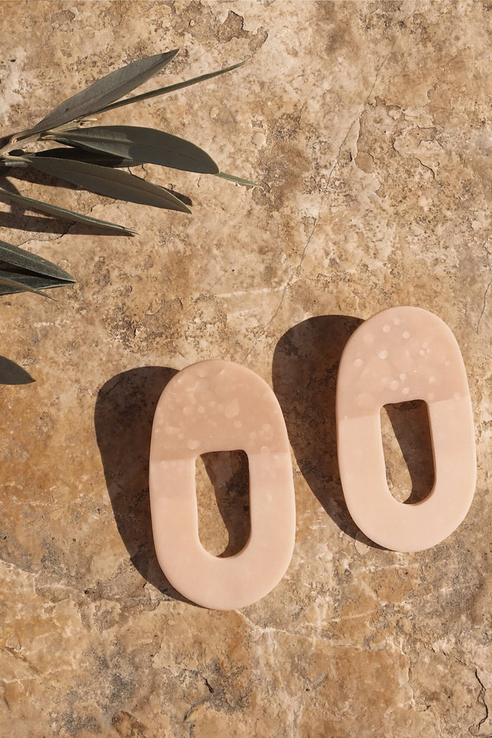 Shop salmon earrings by Hello Zephyr on thegreenlabels.com