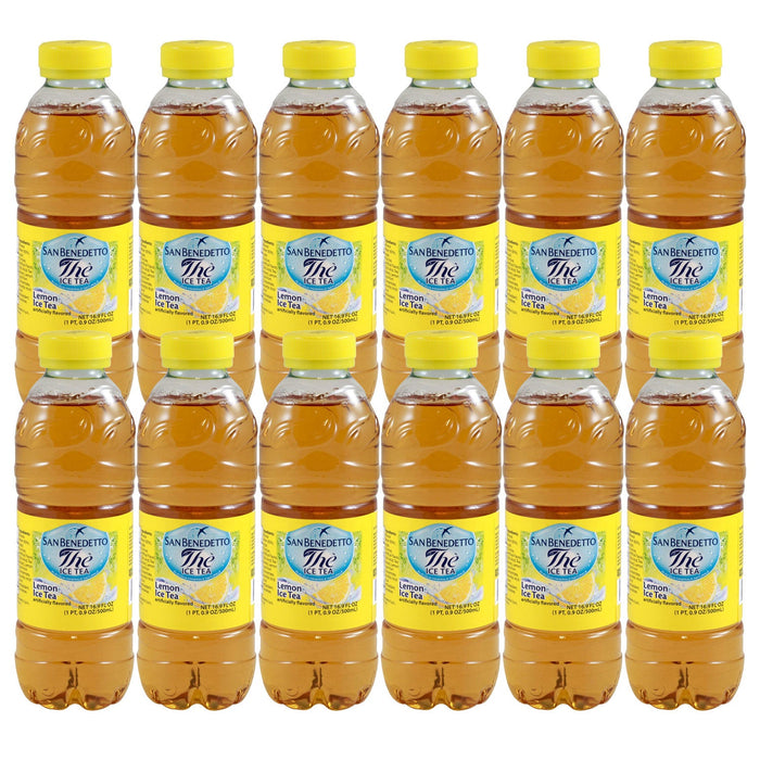 San Benedetto Lemon Tea, 16.9 fl oz. / 500 ML (Case 12-Pack)