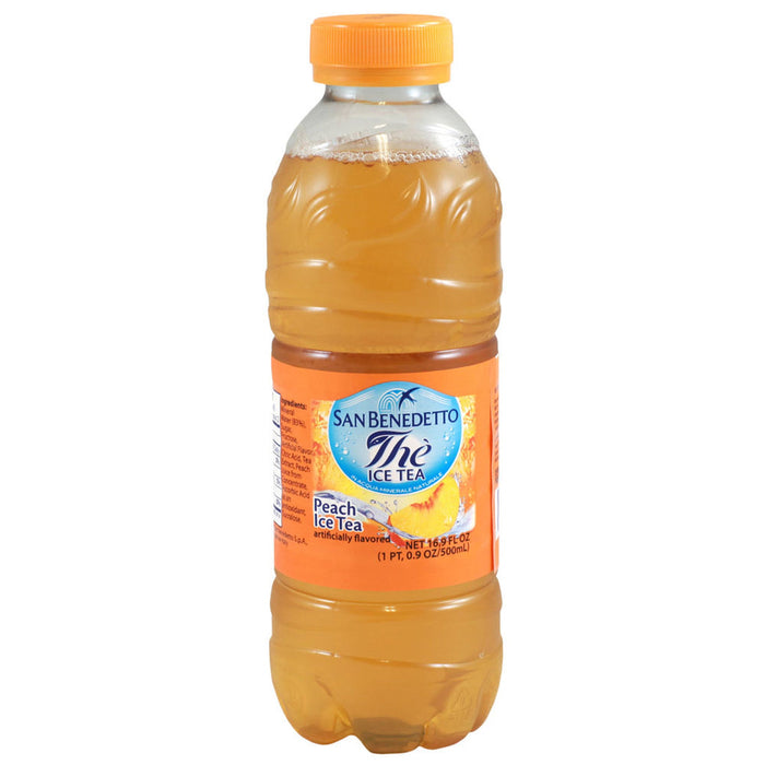 San Benedetto Peach Tea, 16.9 fl oz. / 500 ML (12-Pack Case)