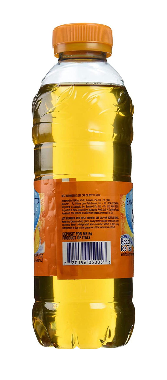 San Benedetto Peach Tea, 16.9 fl oz. / 500 ML (12-Pack Case)