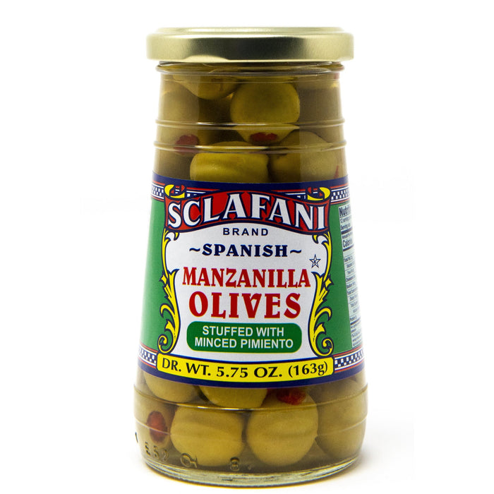 Sclafani Spanish Manzanilla Olives 5oz. (12-Jars in Case