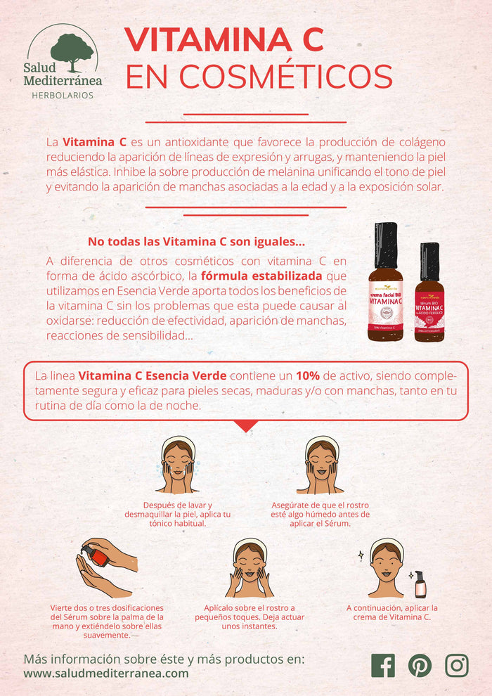 Sérum Vitamina C con Ácido Ferúlico BIO - 30 ml. Esencia Verde