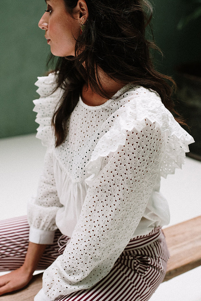 shanti embroidered blouse by J-LAB3L at thegreenlabels