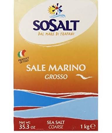 SoSalt Coarse Natural Sicily Sea Salt, (2 lb) (Case of 10/ Packs)