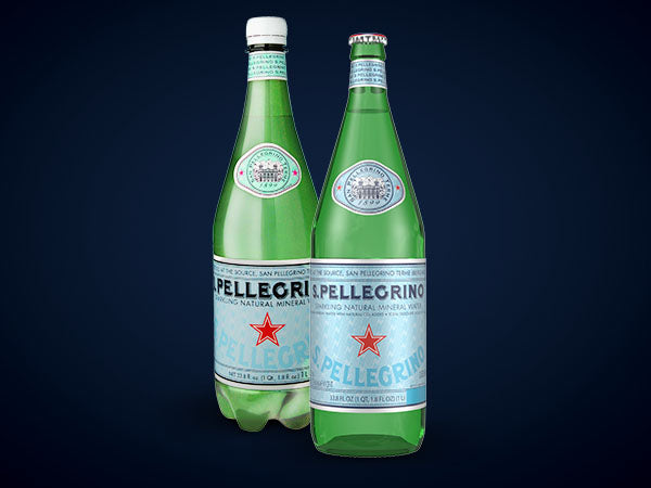 S.Pellegrino Sparkling Natural Mineral Water, 33.8 Fl Oz. (12 Pack Glass)