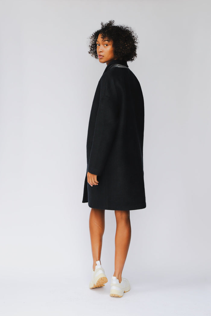 shop taree coat carbon by langerchen at thegreenlabels
