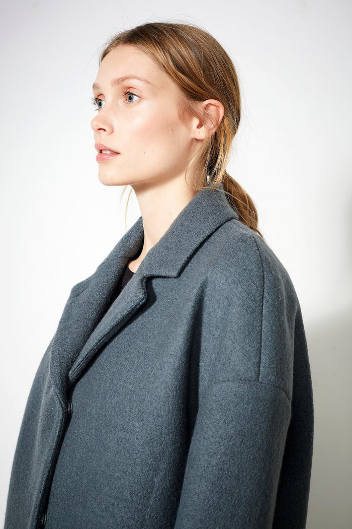 shop taree coat platinum by langerchen at thegreenlabels