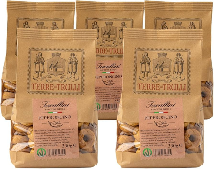 Terre dei Trulli Tarallini Chili (Case of 12) 230gms Each