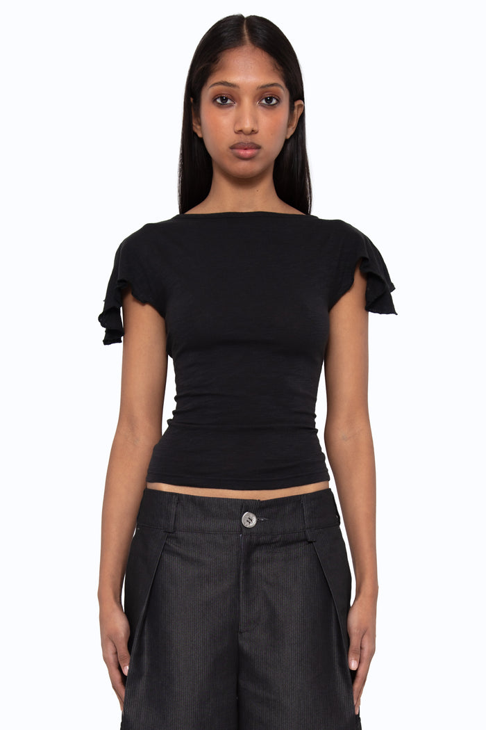 The Leaf Shirt - BLACK