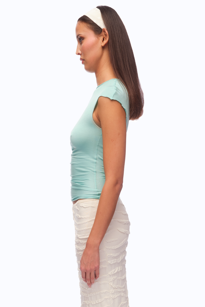 The Morena Top - AQUA (MADE TO ORDER)