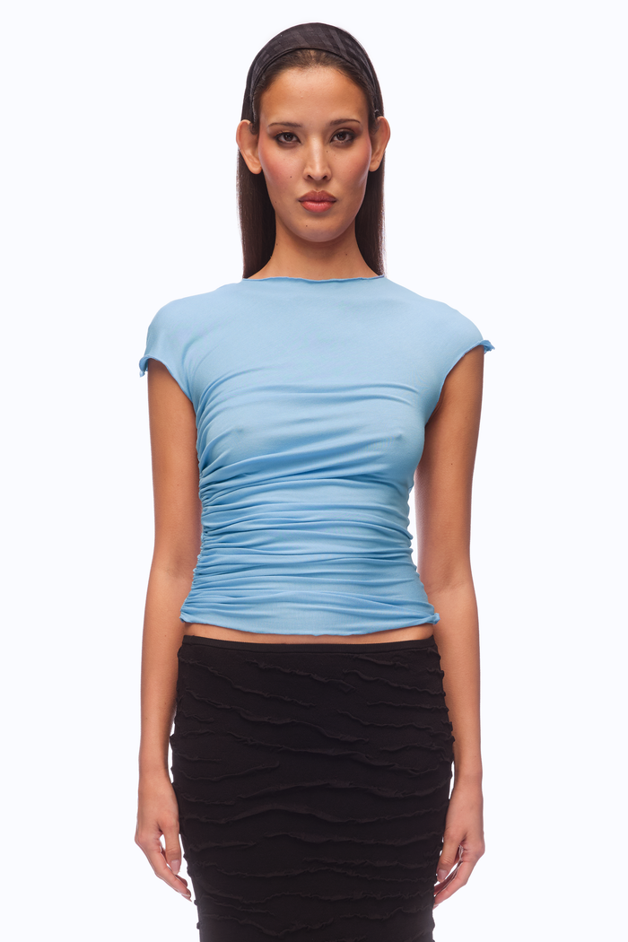 The Morena Top - CORNFLOWER (MADE TO ORDER)