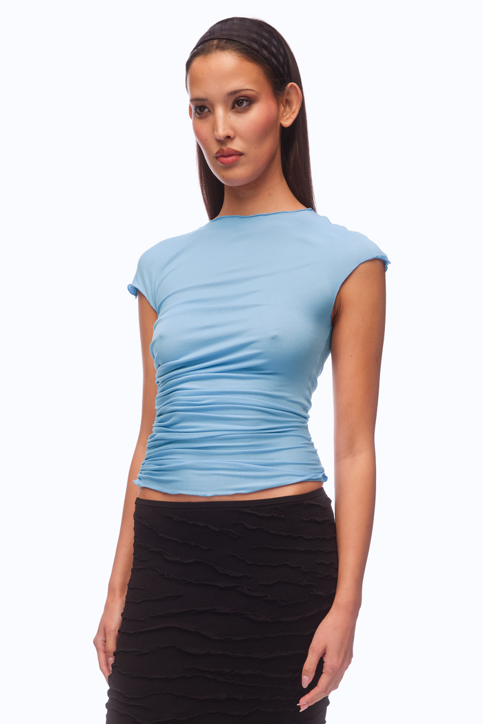 The Morena Top - CORNFLOWER (MADE TO ORDER)