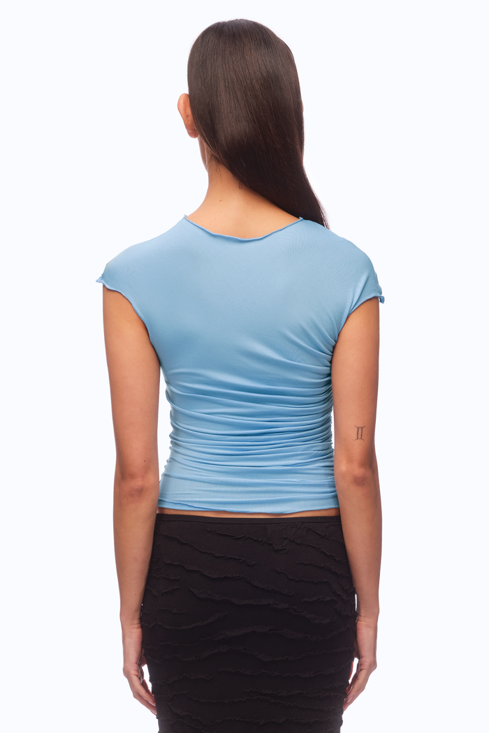 The Morena Top - CORNFLOWER (MADE TO ORDER)