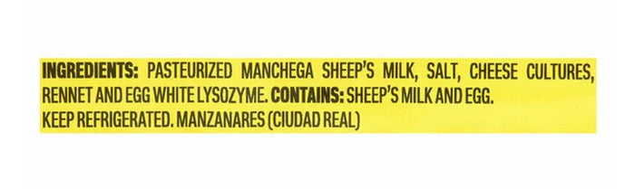 Torero Matador Manchego Sheep's Milk Cheese 150G. (Case of 6-Wedges)