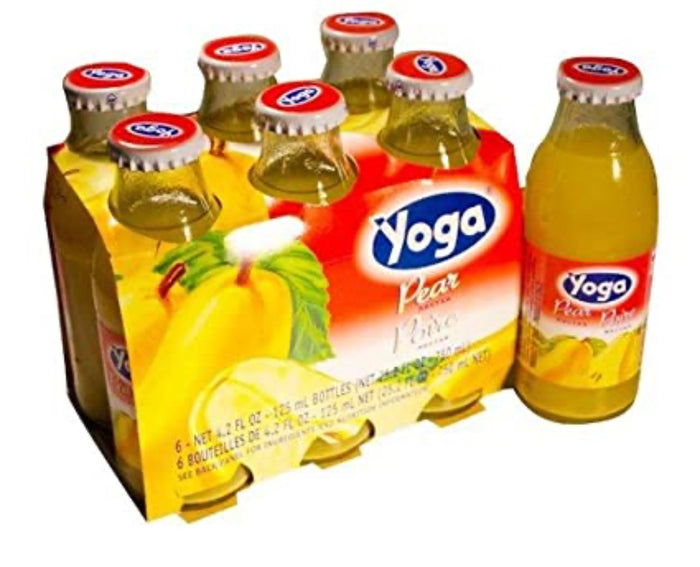 Yoga Italian Pear Nectar 6 Fruit Juice Bottle, 4.2 oz